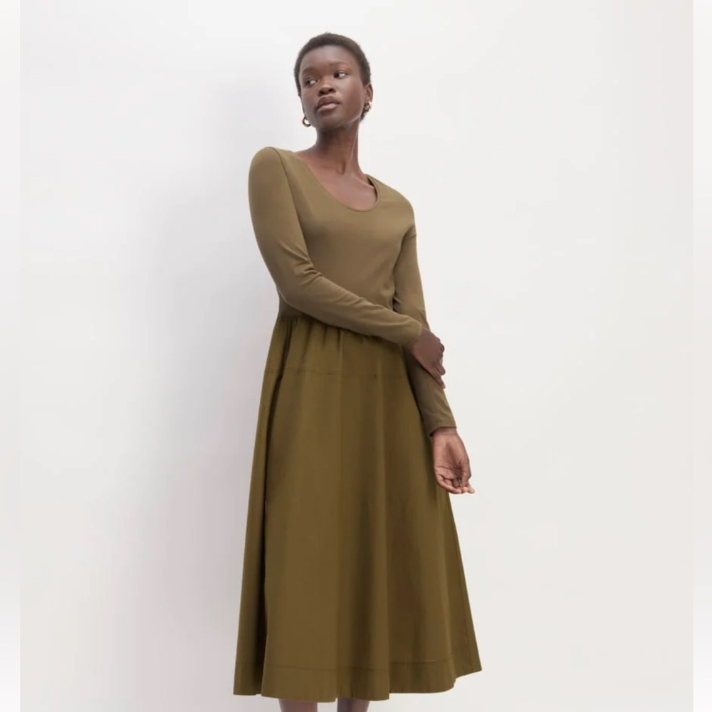 EVERLANE THE LONG-SLEEVE RIVIERA DRESS